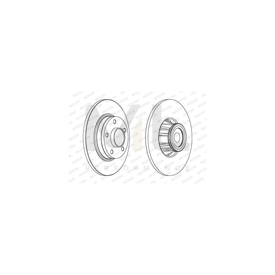 FERODO PREMIER DDF1623-1 Brake Disc Solid, with ABS sensor ring | ML Performance Car Parts
