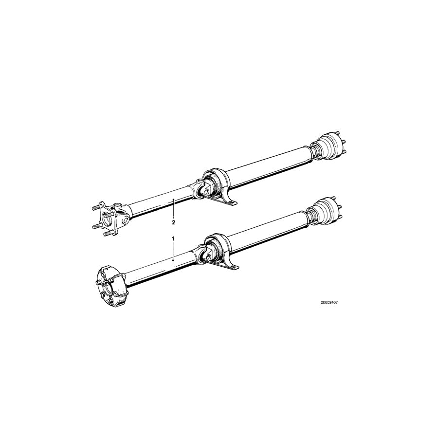 Genuine BMW 26101229585 E31 Drive Shaft Automatic Transmission L=1212MM (Inc.  & 850Ci) | ML Performance US Car Parts