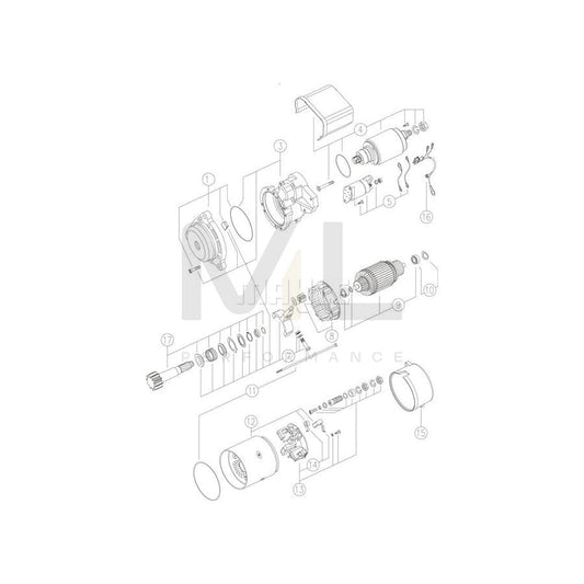 MAHLE ORIGINAL MS 144 Starter motor 24V 6,5kW, Teeth Quant.: 17 | ML Performance Car Parts