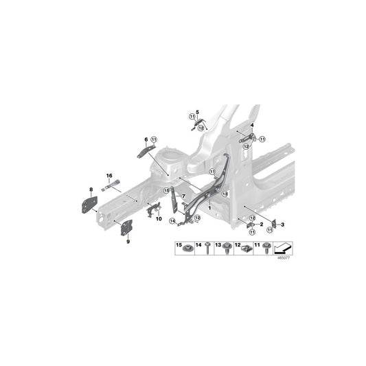 Genuine BMW 41007286507 F46 F39 Screw Plate With Y-Screw Connection (Inc. 225iX, X2 18dX & JCW ALL4) | ML Performance US