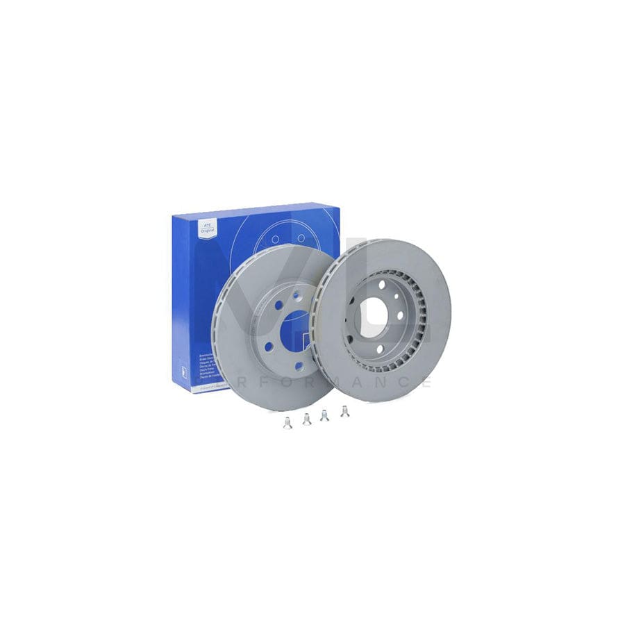 ATE 24.0123-0119.1 Brake Disc Vented, Coated, High-carbon, with bolts/screws  - 1 piece