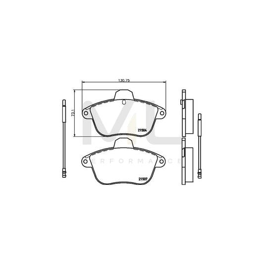 Hella 8DB 355 019-081 Brake Pad Set Incl. Wear Warning Contact