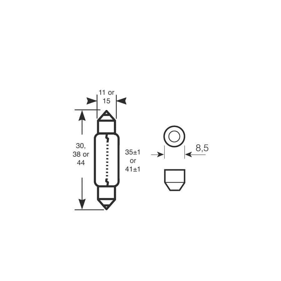 RING R237 12V 7W 10 x 40mm Festoon (10 units)