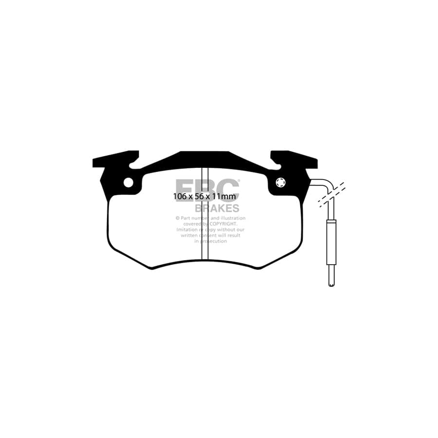 EBC PD01KR683 Renault Greenstuff Rear Brake Pad & Plain Disc Kit - Bendix Caliper 2 | ML Performance US Car Parts