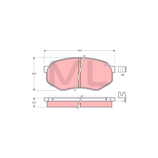 TRW Gdb1026 Brake Pad Set Incl. Wear Warning Contact | ML Performance Car Parts