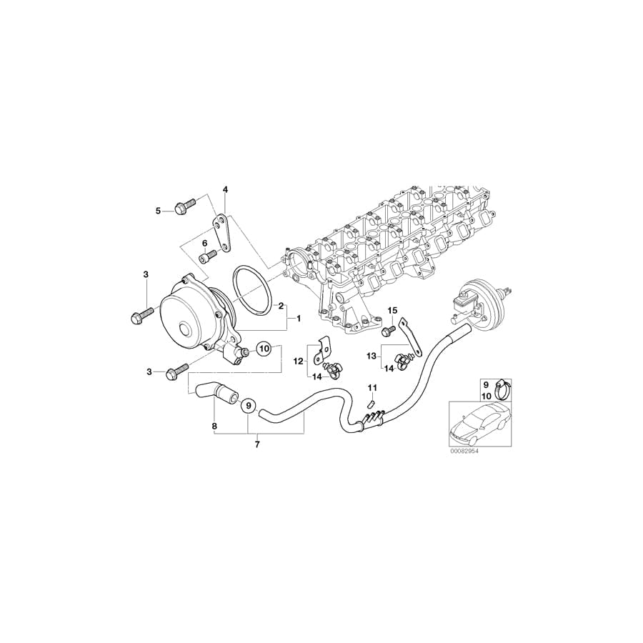 Genuine BMW 11667787041 E39 E38 E53 Vacuum Pipe (Inc. 730d, 525d & X5 3.0d) | ML Performance UK Car Parts