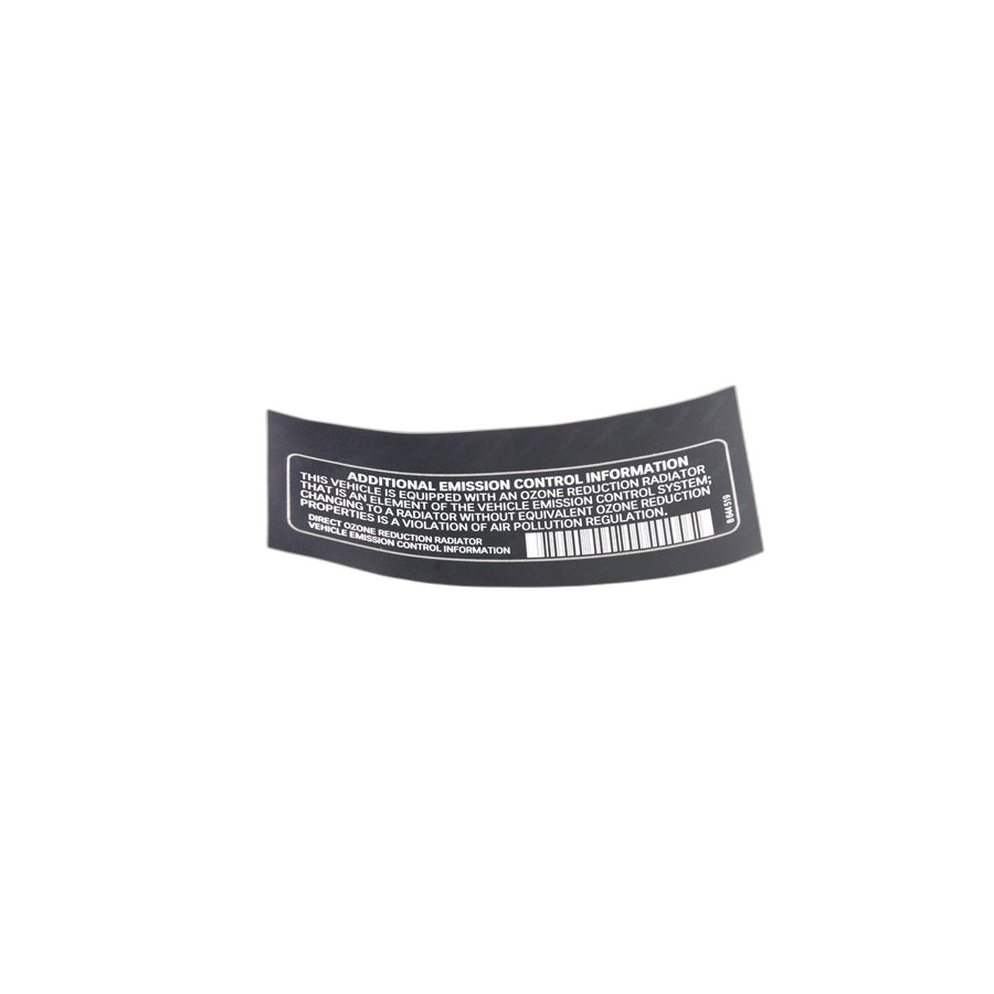 Genuine BMW 71228644519 F56 F55 F22 Label "Emission Control" (Inc. 228iX, X1 28i & Cooper) | ML Performance US Car Parts
