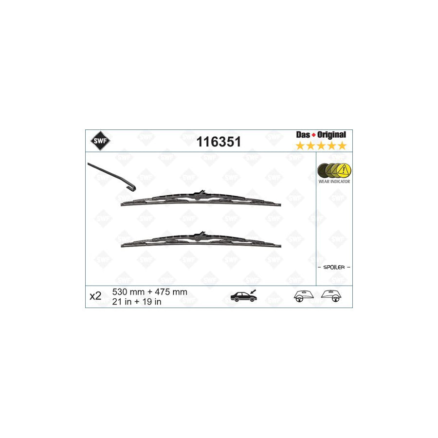 Swf Original Spoiler 116351 Wiper Blade | ML Performance US Car Parts