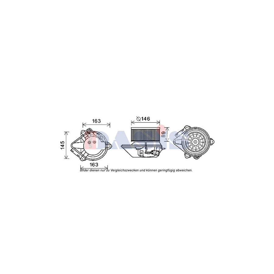 AKS Dasis 188560N Interior Blower for Renault Megane