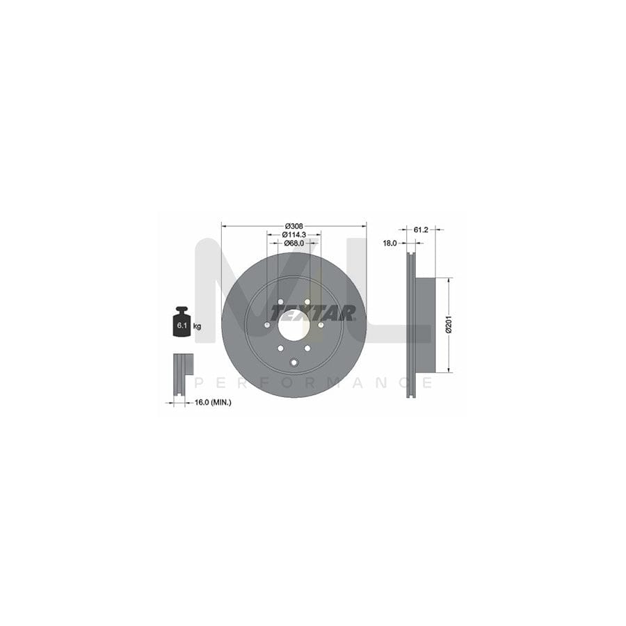 TEXTAR 92296403 Brake Disc suitable for MERCEDES-BENZ X-Class Internally Vented, Coated, without wheel hub, without wheel studs | ML Performance Car Parts