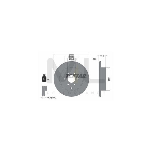 TEXTAR 92296403 Brake Disc suitable for MERCEDES-BENZ X-Class Internally Vented, Coated, without wheel hub, without wheel studs | ML Performance Car Parts
