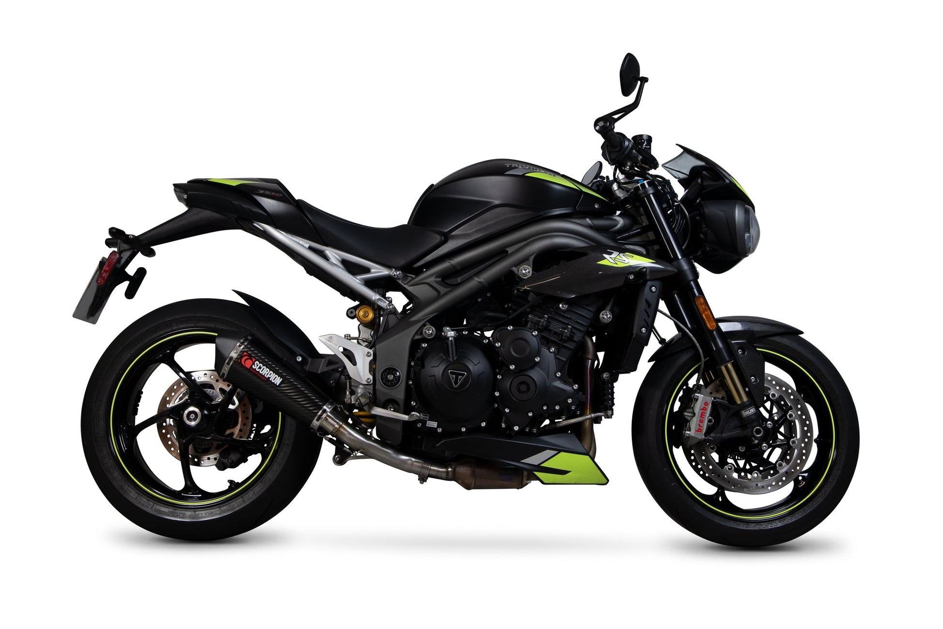 Scorpion RTR88SECEO Triumph Speed Triple Serket Taper Slip-On - Carbon Fibre Sleeve | ML Performance US US