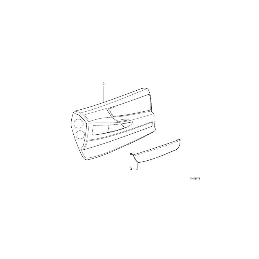 Genuine BMW 51418170152 E31 Door Pocket, Right SILBERGRAU (Inc. 840i, 850Ci & 840Ci) | ML Performance US Car Parts