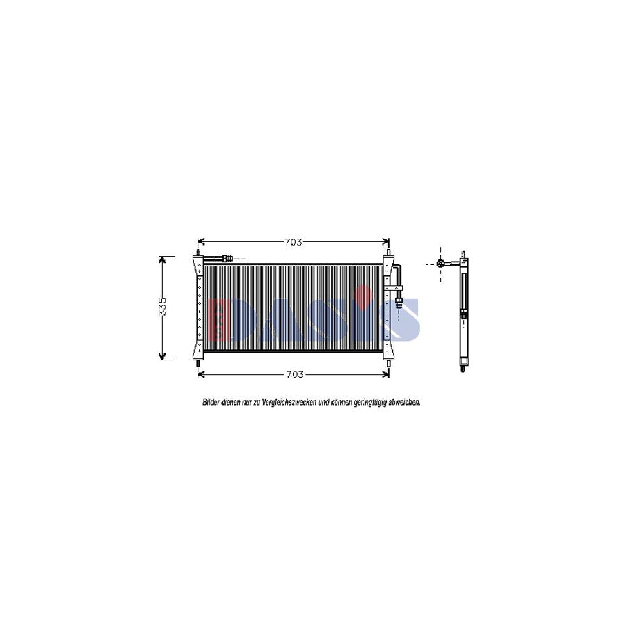 AKS Dasis 372100N Air Conditioning Condenser for Jaguar Xj