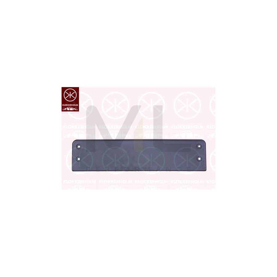 KLOKKERHOLM 9531920 Number plate holder for VW PASSAT Front, Black, frameless