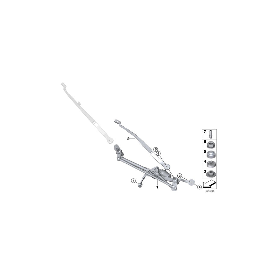 Genuine BMW 61617399004 G01 Wiper System, Complete (Inc. X4 25dX, X4 20dX & X3 30iX) | ML Performance US Car Parts