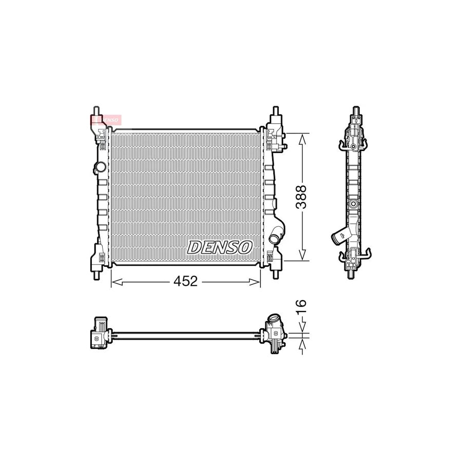 DENSO DRM15014 Engine Radiator for Chevrolet Spark (M300)