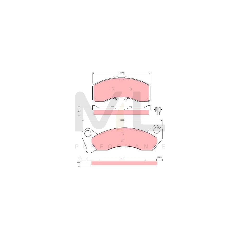 TRW Gdb4075 Brake Pad Set Not Prepared For Wear Indicator | ML Performance Car Parts