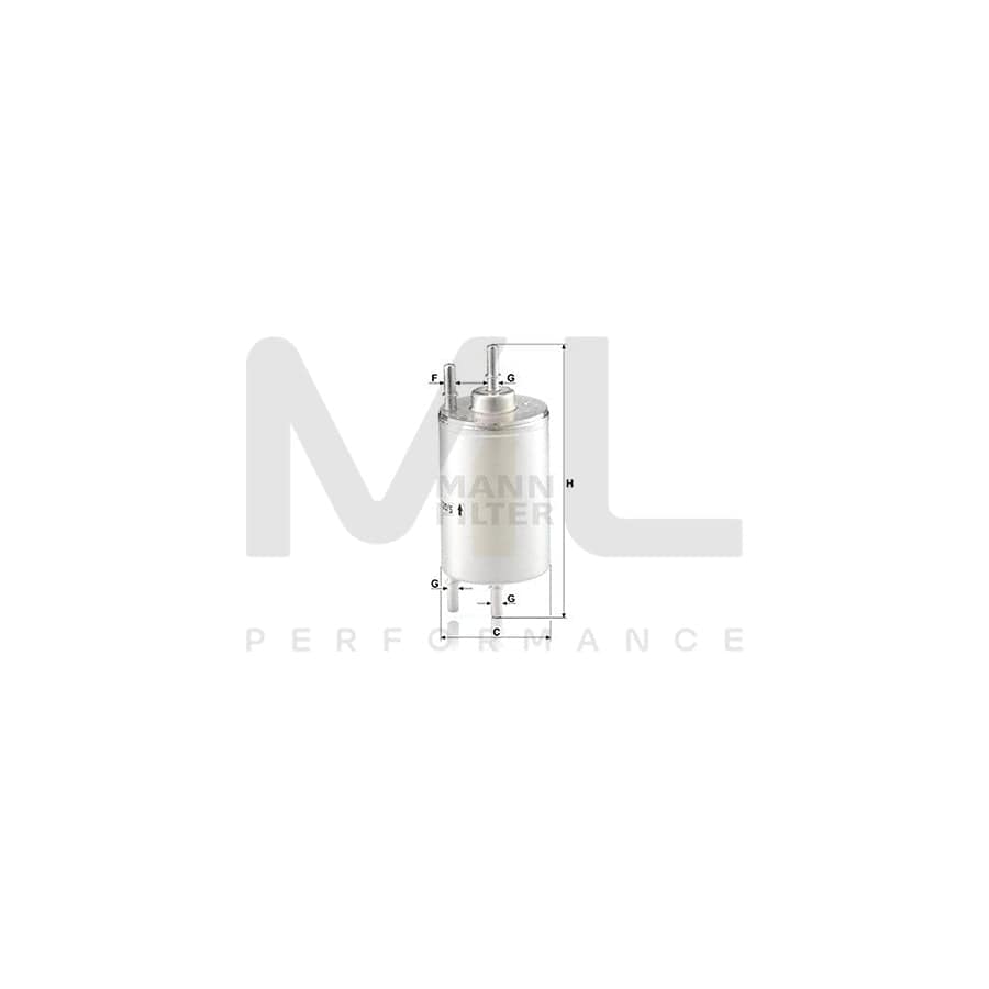 MANN-FILTER WK 720/5 Fuel filter for AUDI A4 In-Line Filter