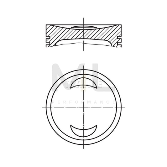MAHLE ORIGINAL 033 99 00 Piston 82,51 mm, without cooling duct | ML Performance Car Parts