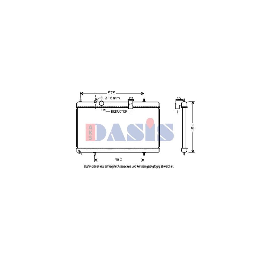 AKS Dasis 160102N Engine Radiator