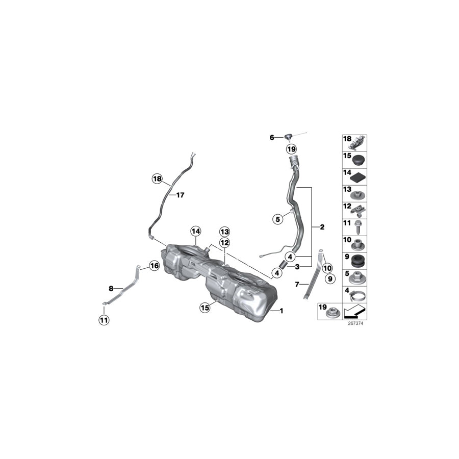 Genuine BMW 16117483169 F33 F36 F32 Filler Pipe (Inc. 430iX, 420i & 435iX) | ML Performance US Car Parts
