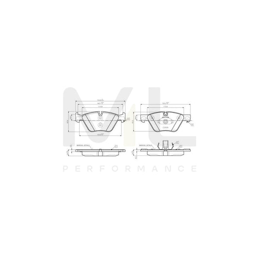 Bosch 0986Tb3138 Brake Pad Set For Bmw 5 Series Excl. Wear Warning Contact  | ML Performance Car Parts