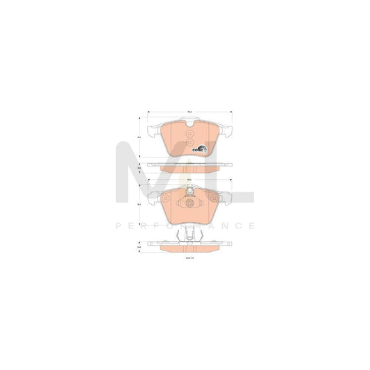 TRW Cotec Gdb1835 Brake Pad Set Prepared For Wear Indicator | ML Performance Car Parts