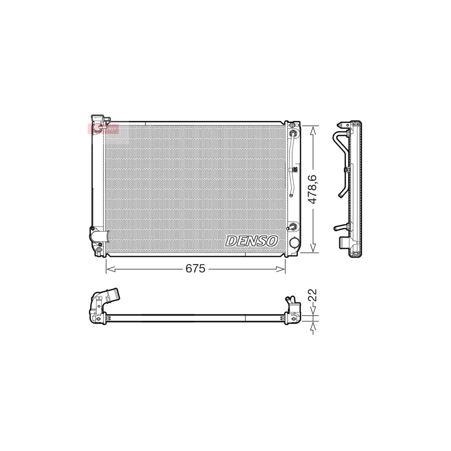 DENSO DRM51016 Engine Radiator for Lexus Rx II (Xu30)