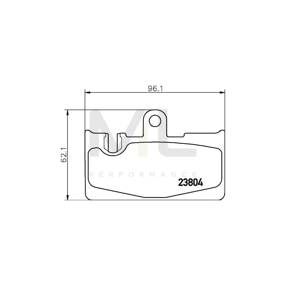 Hella 8DB 355 011-661 Brake Pad Set For Lexus Ls Iii (Xf30) Prepared For Wear Indicator