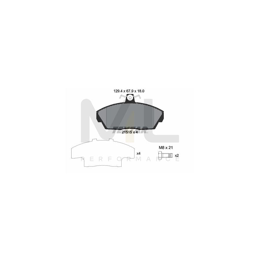 TEXTAR 2151504 Brake pad set for LAND ROVER FREELANDER not prepared for wear indicator, with brake caliper screws | ML Performance Car Parts