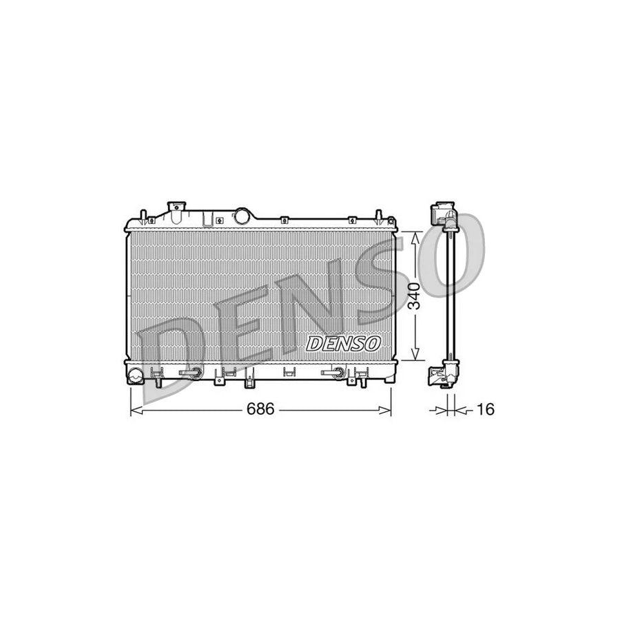 DENSO DRM36009 Engine Radiator for Subaru Legacy