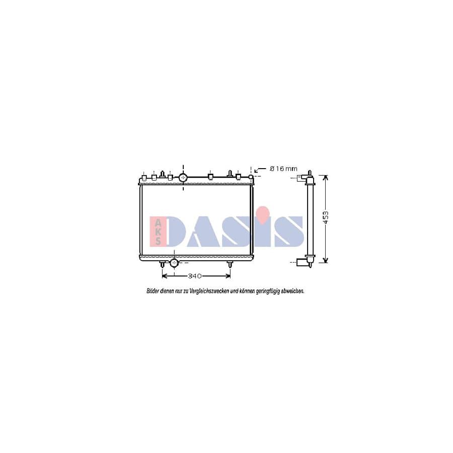 AKS Dasis 160105N Engine Radiator