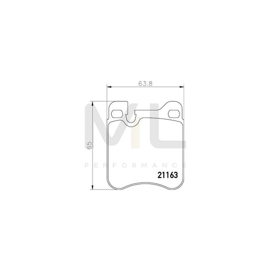 Hella 8DB 355 008-491 Brake Pad Set For Porsche 911 Prepared For Wear Indicator