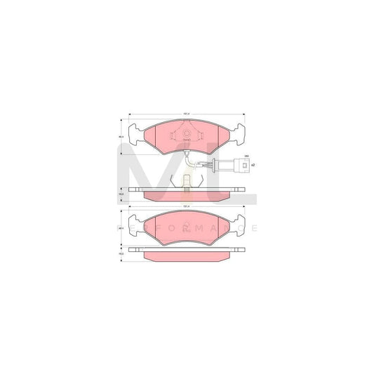 TRW Gdb238 Brake Pad Set Incl. Wear Warning Contact | ML Performance Car Parts