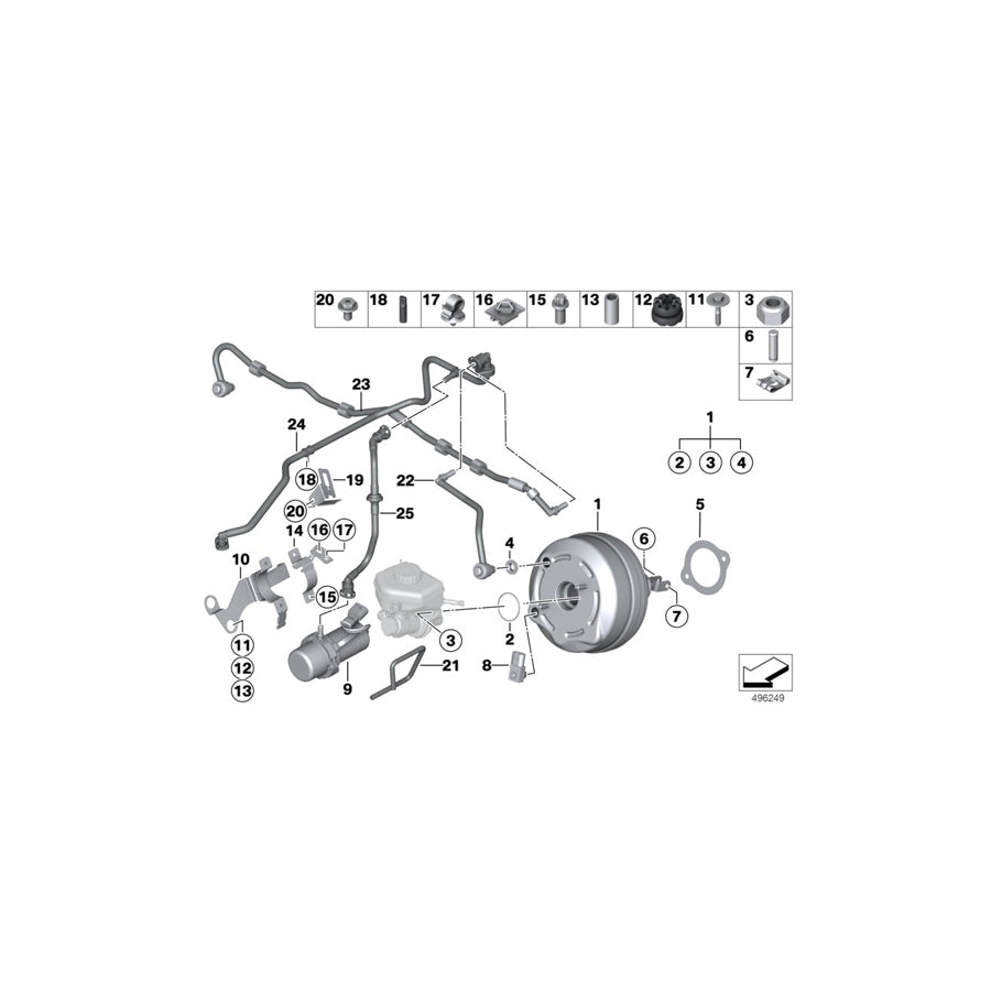 Genuine BMW 34336858064 F30 F30 Brake Servo Unit (Inc. 330e & Hybrid 3) | ML Performance US Car Parts