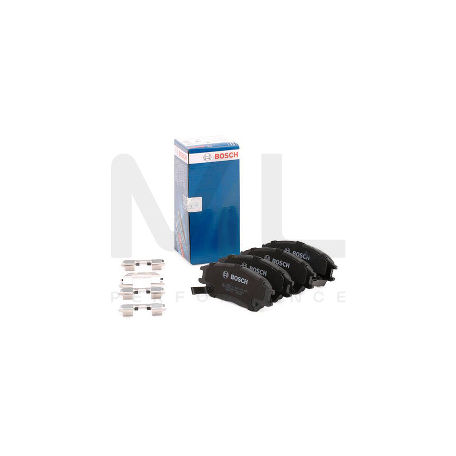 Bosch 0986494620 Brake Pad Set With Acoustic Wear Warning, With Anti-Squeak Plate, With Mounting Manual BP2693 | ML Performance Car Parts