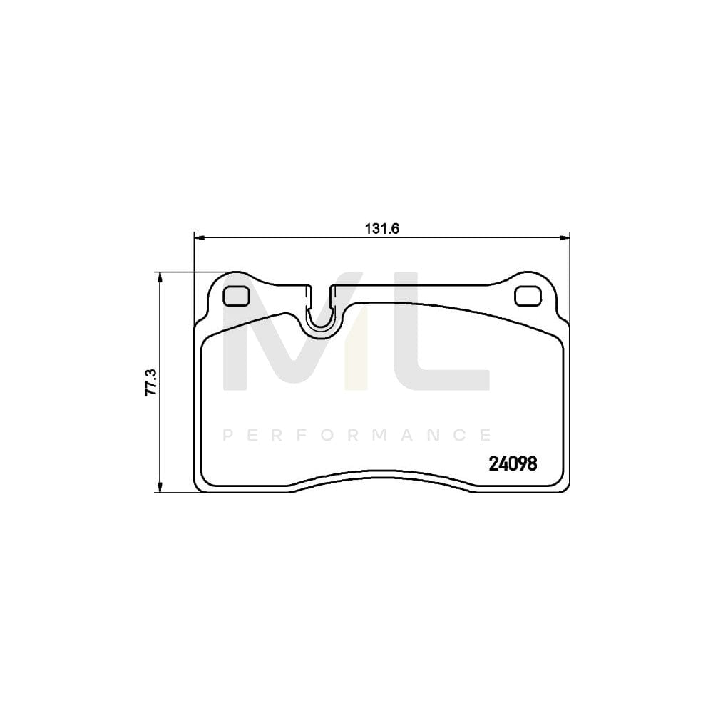 Hella 8DB 355 019-941 Brake Pad Set Prepared For Wear Indicator