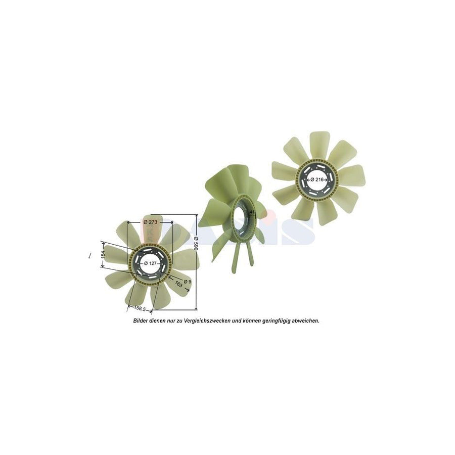 AKS Dasis 448032N Fan Wheel, Engine Cooling