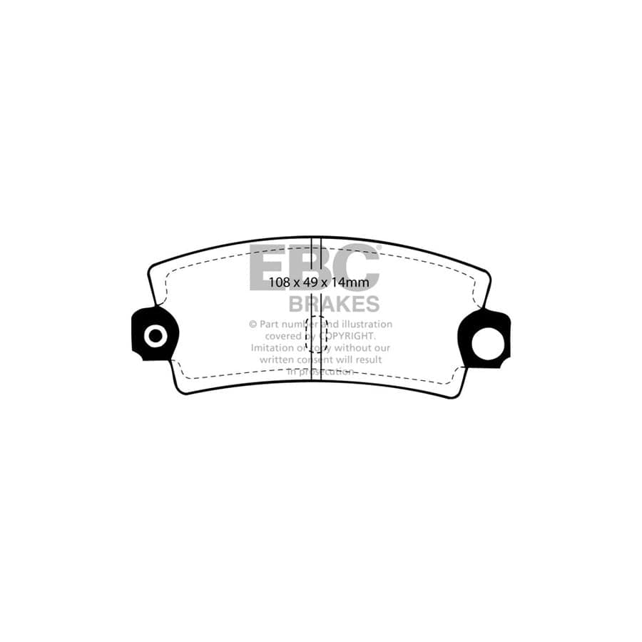 EBC PD01KR684 Renault Greenstuff Rear Brake Pad & Plain Disc Kit - Bendix Caliper 2 | ML Performance US Car Parts