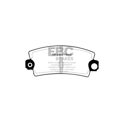 EBC PD01KR684 Renault Greenstuff Rear Brake Pad & Plain Disc Kit - Bendix Caliper 2 | ML Performance US Car Parts