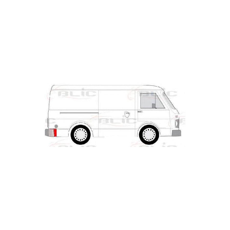 Blic 6504-03-9560702P Rear Panel For VW Lt