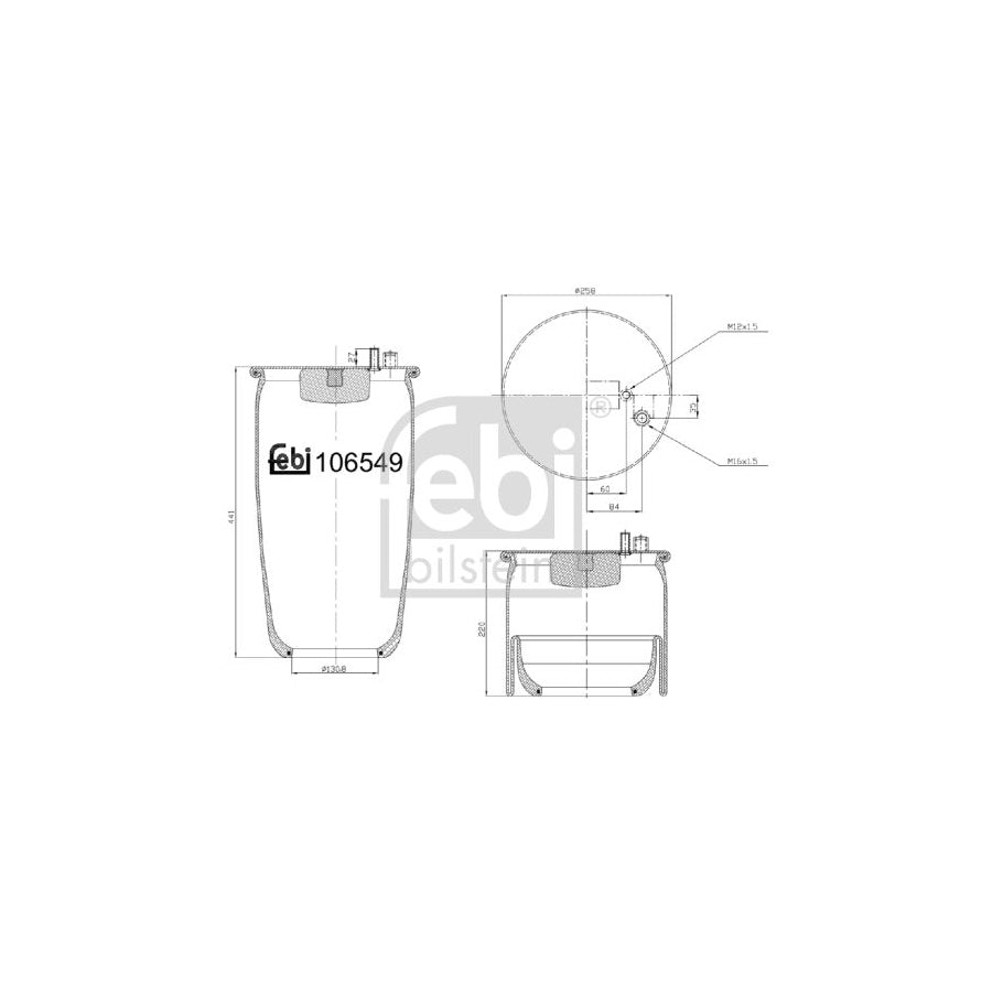 Febi Bilstein 106549 Boot, Air Suspension