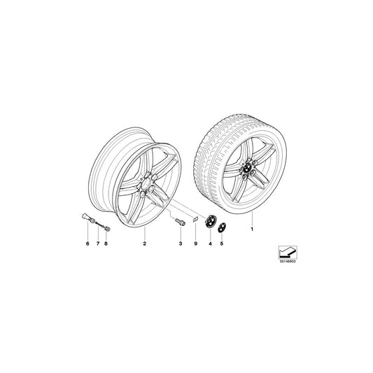 Genuine BMW 36118036939 E81 E82 E87 Light Alloy Rim 71/2JX18 ET:49 (Inc. 118d, 125i & 118i) | ML Performance US Car Parts
