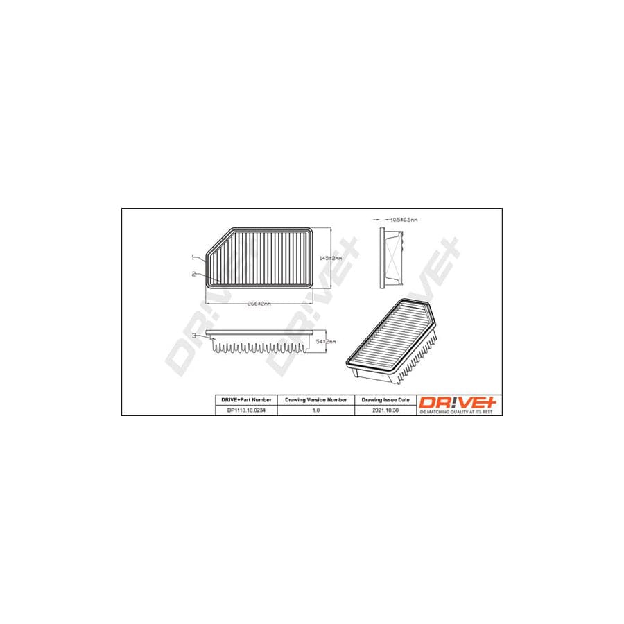 Dr!Ve+ Dp1110.10.0234 Air Filter
