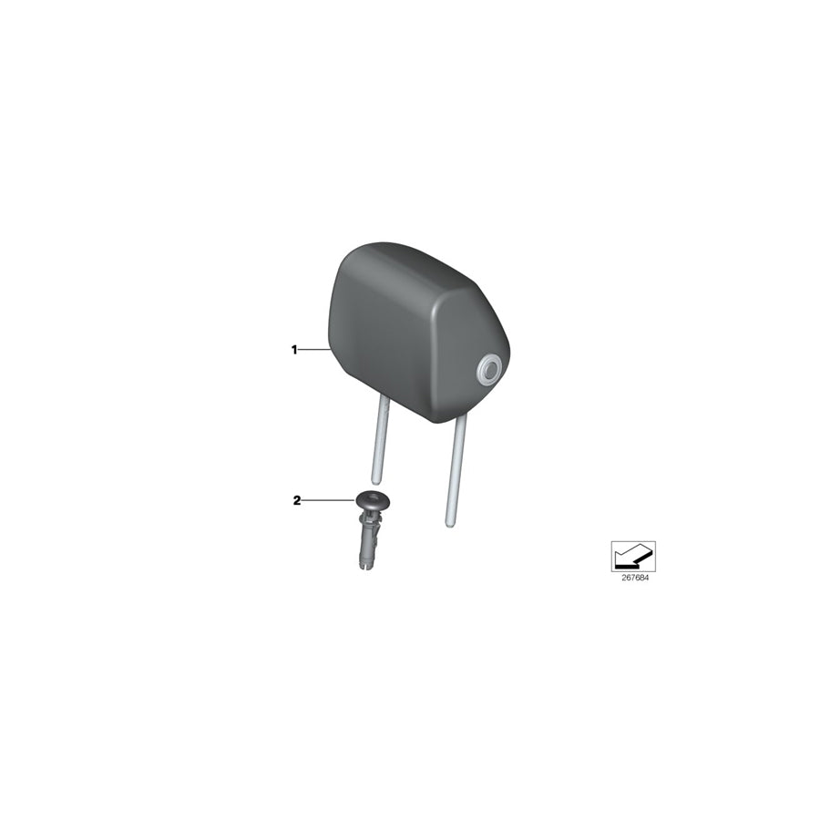 Genuine BMW 52107362621 F30 F34 F36 Headrest Leather SATTELBRAUN (Inc. 330dX, 318d & 330d) | ML Performance US
