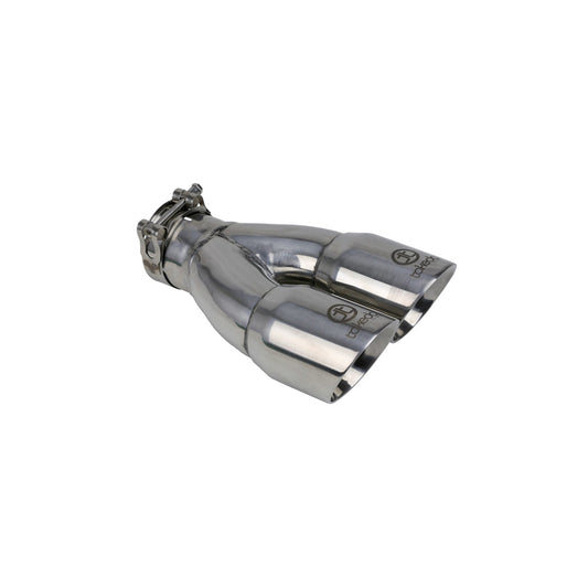  aFe 49T25364-P10 2-1/2 IN Inlet x 3 IN Dual Outlet x 9-1/2 IN L Universal Exhaust Tip  | ML Performance US Car Parts