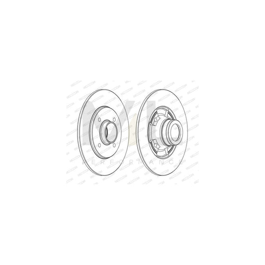 FERODO PREMIER DDF752C Brake Disc Solid, Coated, without wheel bearing set | ML Performance Car Parts