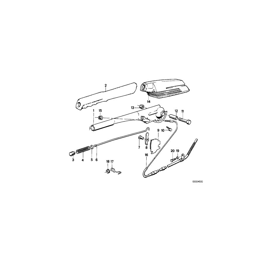 Genuine BMW 34411156356 E28 E24 Hand Brake Bowden Cable (Inc. 635CSi, M5 & 518) | ML Performance UK Car Parts