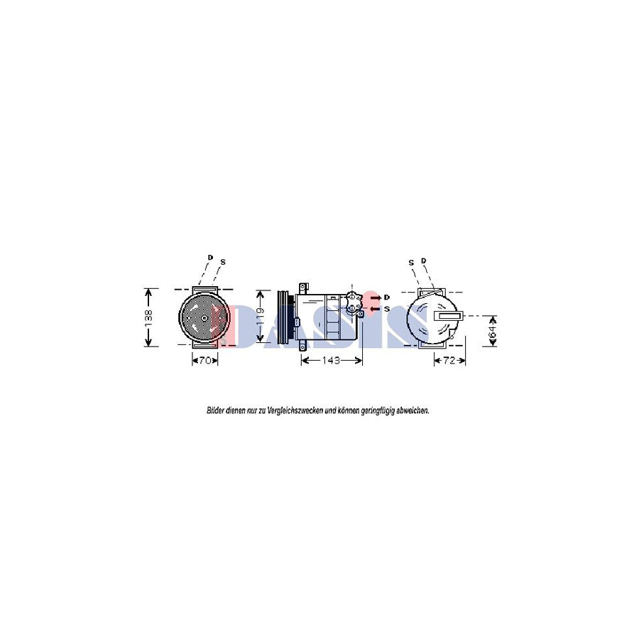 AKS Dasis 851024N Compressor, Air Conditioning